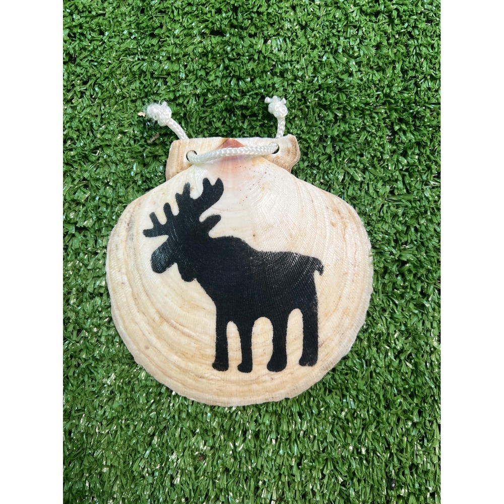 Seashell Moose‎ Ornament Nautical Coastal Christmas Decoration Holiday